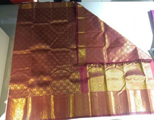 ARNI SILK HALF FINE ZARI SAREE WITH BLOUSE